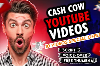 make top 10 faceless cash cow videos, youtube automation, cash cow channel