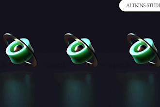 create a professional 4k custom 3d animation logo