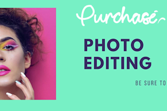 do photo touch ups and background editing