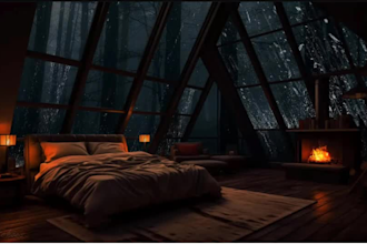 make cozy rain video with natural sound, relaxing video