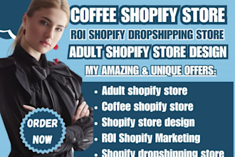 christmas shopify store, adult shopify dropshipping store, coffee shopify store