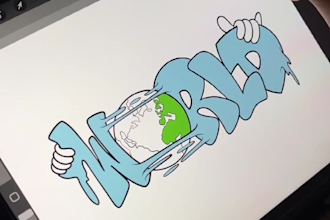 design a unique hand drawn graffiti logo for your brand