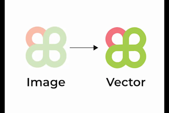 vector tracing image or logo, redraw, edit, sketch, convert to vector in 3 hours
