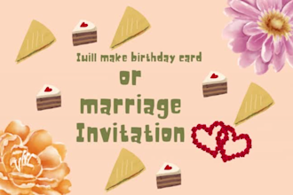 make birthday card or marriage invitation etc