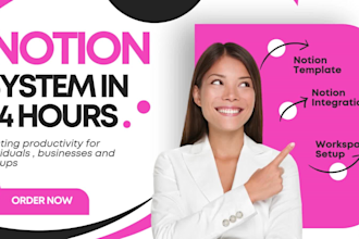 design a custom notion template in 24 hours as notion expert