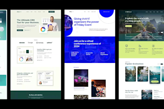 design a modern responsive UI UX landing page in figma
