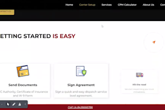 create trucking, dispatch, transport, brokerage, freight and logistics website