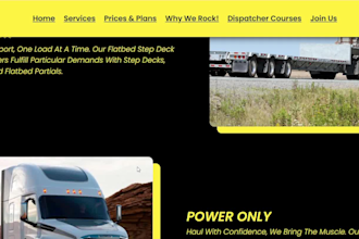 create logistics website, trucking freight broker, dispatch website