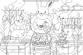 design cute bobbie goods inspired coloring book for kids