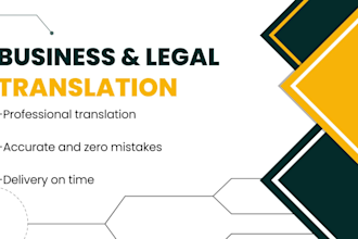 translate business and legal content from english to arabic