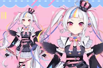 design and rig live2d vtuber model 2d anime 2dvtuber model vtuber commission