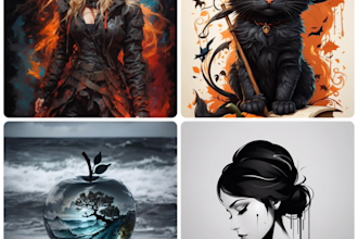 create ai art generated by using midjourney and blue willow