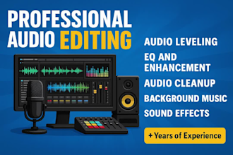 edit, clean, enhance background noise from audio or podcast