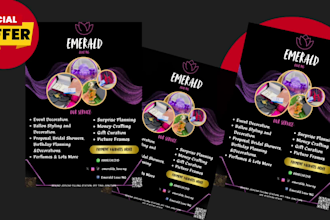 design 3  professional flier and brochure for you