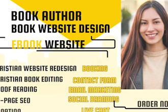 build a book author webite book christian book editing ebook website portfolio