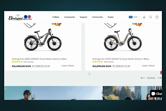 build 7 figure ebike shopify store bicycle, bike, automobile shopify website