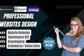 design ecommerce website using strikingly website, square, squarespace website
