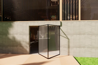 model and render the interior and exterior of building