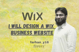 design and customize the wix business website