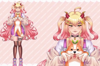 design and rig live 2d vtuber model live2d vtuber commission 2d anime vtuber