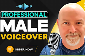 record a deep american male voice over