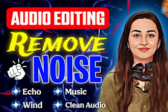 remove static noise, hiss, and hum, fix, or enhance audio for video