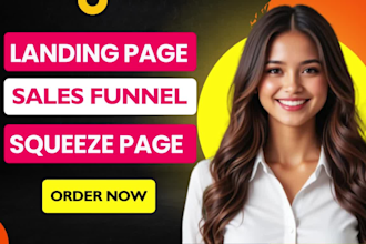 design wordpress landing page, sales funnel, squeeze, or homepage