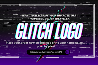design killer rgb glitch effect text logo