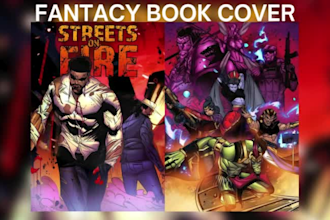 fantacy book cover comic book cover cover design amazon kdp book cover manga art