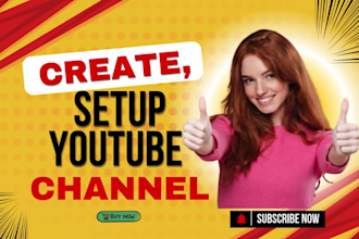 create, setup youtube channel with logo and banner