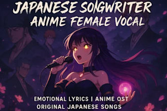 write pop song lyrics and rap as japanese female rapper and vocalist songwriter
