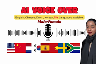 create a humanlike ai voice over