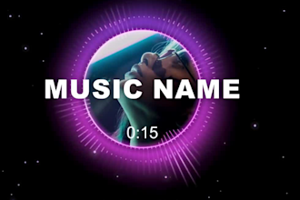 create you a music visualizer for you social media youtube instagram etc profile
