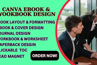 canva ebook design,lead magnet,workbook,ebook formatting,layout and cover design