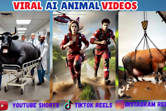 create viral ai animal rescue shorts daily story videos for youtube and tiktok