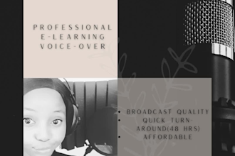 record a professional english elearning voice over