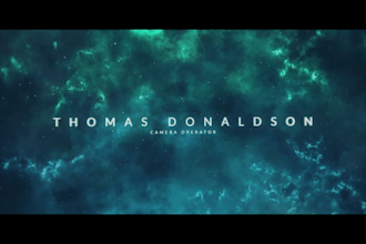 create professional space titles video or text animation