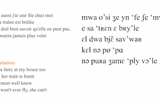 do transcription of a french song in french phonetic alphabet