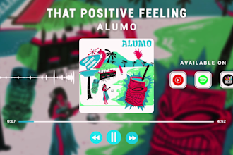 animate audio visualizer for your podcast or album cover