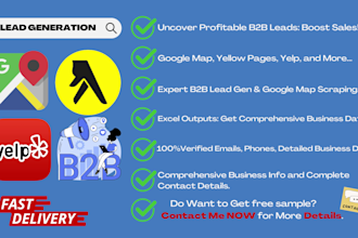 do b2b leads, google map scraping, lead generation, yellow page emails, phones