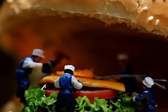create stunning 3d food animation product cgi high  to end food model