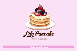 create cute kawaii cartoon character for logo business