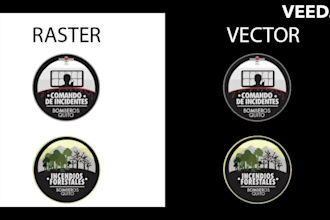 convert raster to vector, redraw logo or  image, convert to ai, eps,