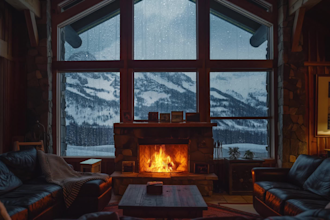create 4k cozy ambient rain video