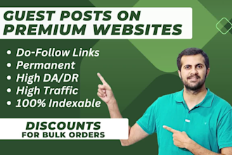 publish guest post on high da high traffic premium sites using white hat seo