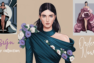 design outfit collection and fashion illustration for you