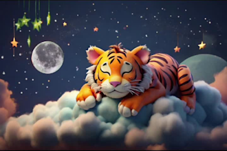 create lullaby baby sleep music videos for youtube channel