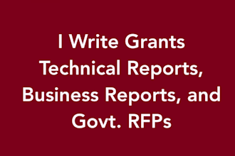 write grant proposal and government rfp