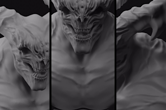 sculpt 3d model for 3d printing and rendering