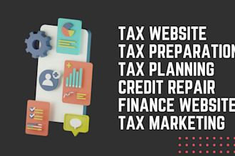 build tax website insurance agent broker tax landing page finance tax marketing